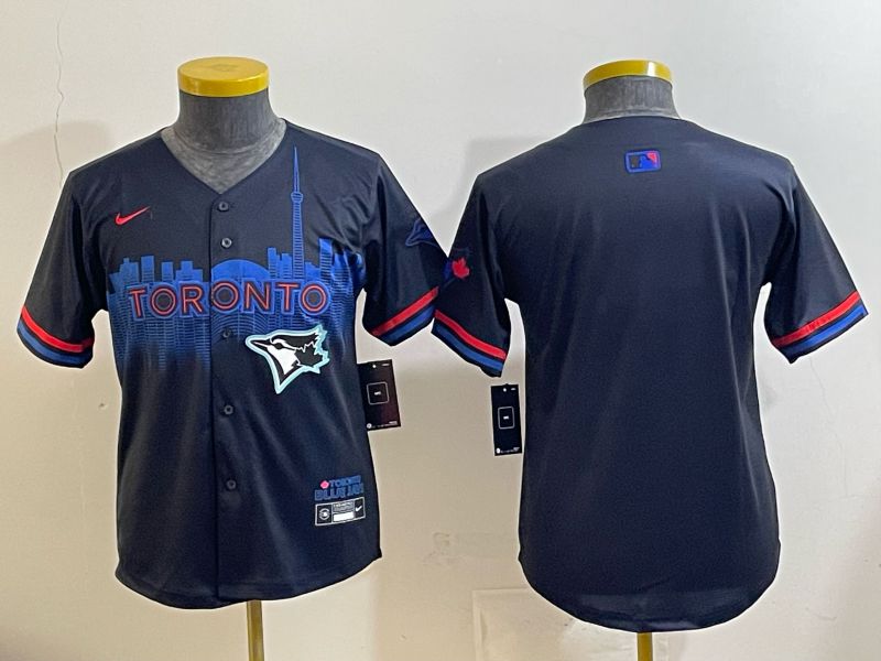 Youth 2025 Toronto Blue Jays Blank black Joint Name Nike MLB Jersey 06